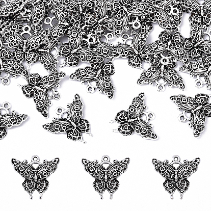 30 шт. Подвески из сплава в тибетском стиле, без кадмия и без свинца, бабочка