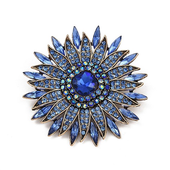 Броши из сплава подсолнечника со стразами для одежды рюкзака