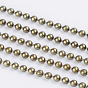 Iron Ball Bead Chains, Soldered, with Spool, Nice for Jewelry Making