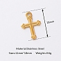 304 Stainless Steel Pendants, Cross Charm, Religion