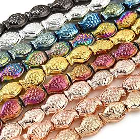 Стеклянные бусины с гальваническим покрытием , рыба, полное покрытие