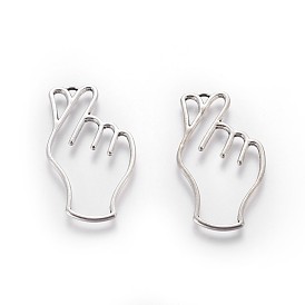 Tibetan Style Zinc Alloy ASL Pendants, Gesture