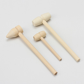 Bamboo tube wine small wooden hammer pointed head knocking mallet planet cake wooden hammer children's toy auction archaeological wooden hammer