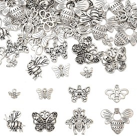 40 шт 8 стили подвески из сплава в тибетском стиле, насекомое