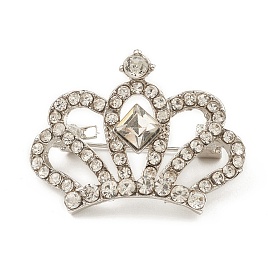 Брошь в форме короны со стразами, значок из сплава для рюкзака