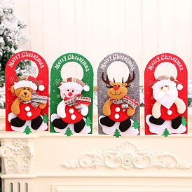 Christmas decorations non-woven cartoon Christmas door hanging pendant hotel shopping mall window decoration