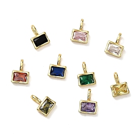 Прямоугольник латуни микро проложит кубических прелести диоксида циркония, стойки покрытие, долговечный, без кадмия и без свинца, золотые