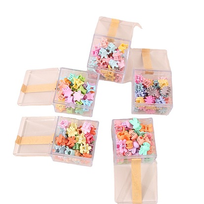 Cute Mini Hair Clips for Kids, Candy Color Boxed Hairpins for Bangs and Side Hairstyles