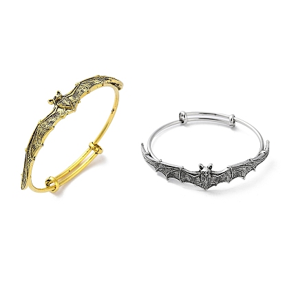Расширяемые браслеты из сплава готической летучей мыши, Хэллоуин браслеты