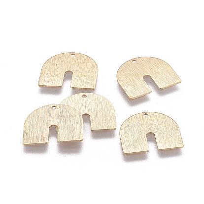 Rack Plating Brass Pendants, Horseshoe