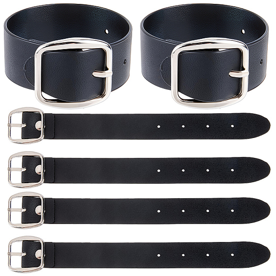 6 шт. шт. черные регулируемые брюки из искусственной кожи с удлинителем талии, ремень-удлинитель пояса, аксессуары для одежды