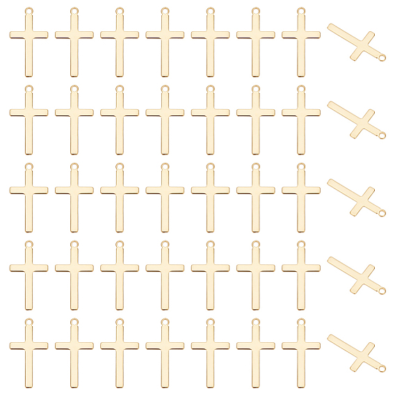 50 шт. 304 подвески из нержавеющей стали, крестик