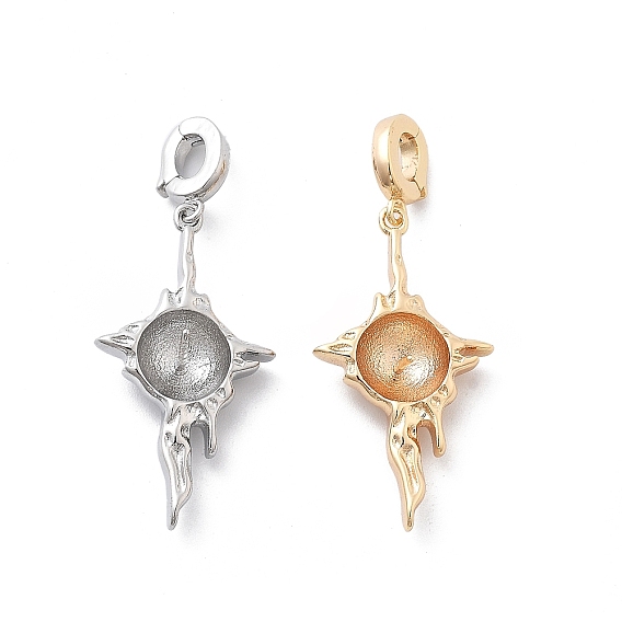 Звезда латунные подвески-скобы, держатели чашки, за половину пробурено бисера