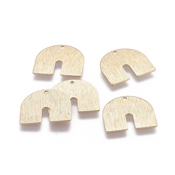 Rack Plating Brass Pendants, Horseshoe