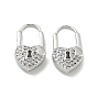 Brass Micro Pave Cubic Zirconia Hoop Earring