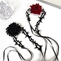 Halloween Cloth Pendant Necklaces, Rose