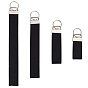 4 pièces 4 styles de fermoirs porte-clés en feutre, avec porte-clés en alliage, rectangle, platine