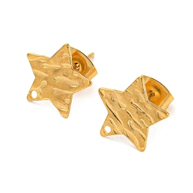 304 Stainless Steel Stud Earring Findings, Star