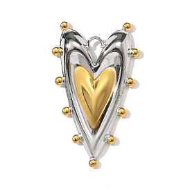 304 подвески из нержавеющей стали, сердце прелести, ионное покрытие (ip)