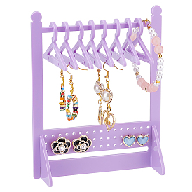 1 Set Opaque Acrylic Earring Display Stands, Coat Hanger Shape