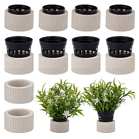 10шт. керамическое стопорное кольцо для водорослей, искусственное посадочное кольцо для аквариума, с 2шт 2 стилями ПВХ корзина для растений