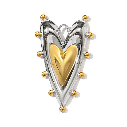 304 подвески из нержавеющей стали, сердце прелести, ионное покрытие (ip)