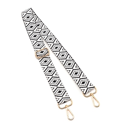Rhombus Pattern Adjustable CVC Bag Strap, with Zinc Alloy Clasps, for Bag Replacement Accessories