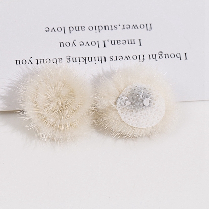 Mink Fur Pompoms, Plush Ball, DIY Ornament Accessories for Shoes Hats Clothes