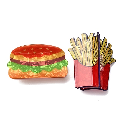 Акриловые заколки-коготь для волос для женщин и девочек, с железной фурнитурой