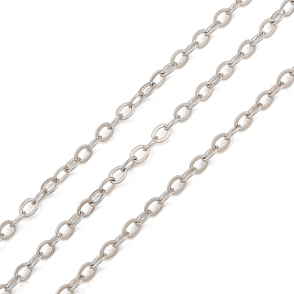 Brass Cable Chains, Soldered, with Spool, Long-Lasting Plated, Rack Plating, Lead Free & Cadmium Free