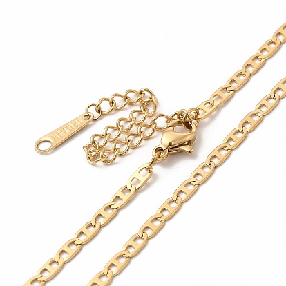 Ion Plating(IP) 304 Stainless Steel Mariner Link Chain Necklace for Women