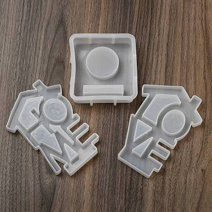 Силиконовая форма, изготовление изделий из эпоксидной смолы, подсвечник, белые