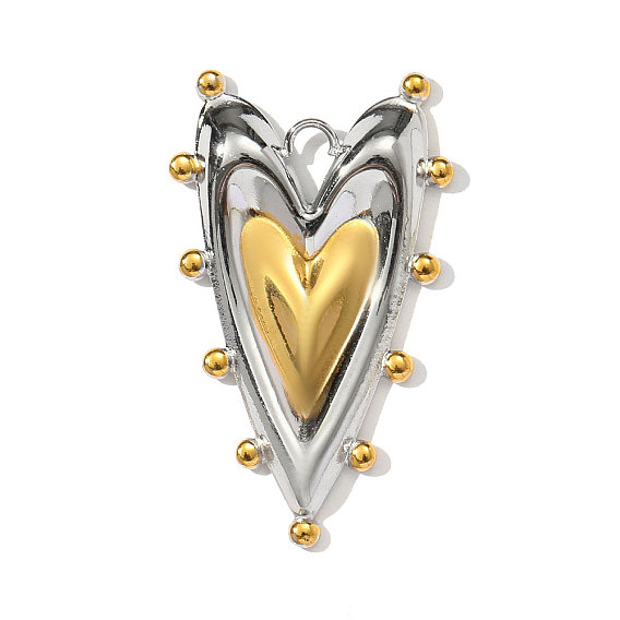 304 подвески из нержавеющей стали, сердце прелести, ионное покрытие (ip)