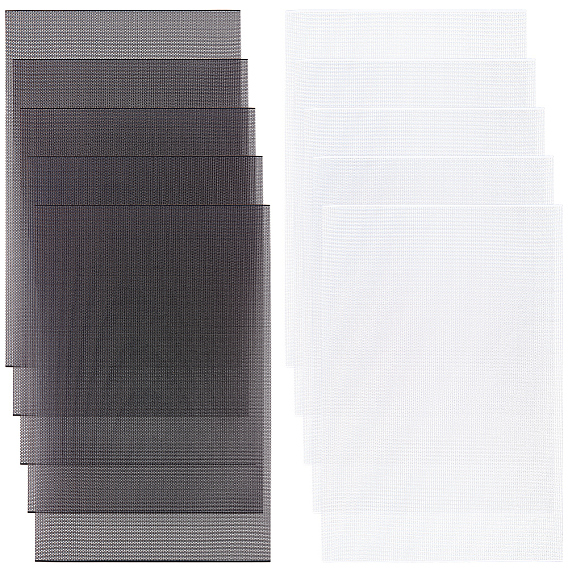 10 шт. 2 цветные листы ПВХ с отверстием, прямоугольные