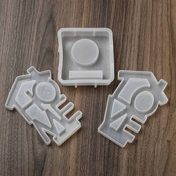 Силиконовая форма, изготовление изделий из эпоксидной смолы, подсвечник, белые