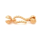 Brass Fold Over Clasps, Rack Plating