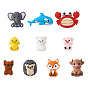 10Pcs 10 Styles Silicone Beads, Mixed Shapes