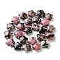 Natural Rhodonite Beads Strands, with Seed Beads, Star