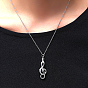 Musical Note Shape Stainless Steel Pendant Necklaces, Urn Ashes Necklaces
