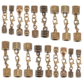 18 Концы шнура из сплава шт., Сплав с застежками когтя омара