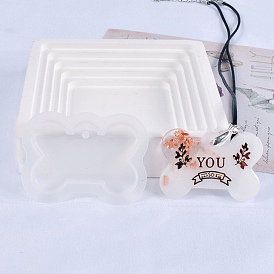 Dog Bone Pendant Food Grade Silicone Molds, Resin Casting Molds, for UV Resin & Epoxy Resin Jewelry Making
