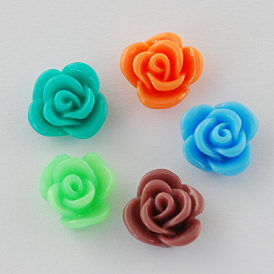 Cabuchones de resina, flor, 11x6 mm