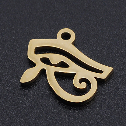 201 Stainless Steel Laser Cut Charms, Egyptian Eye of Horus