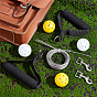 Olycraft Baseball Batting Training Set, 2Pcs Polyester Pull Rope Grip Fitness Accessories, with 4Pcs Plastic Training Balls, 4M 304 Stainless Steel Wire and Alloy Swivel Clasps