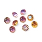 Glass Rhinestone Cabochons, Pointed Back & Back Plated, Faceted, Diamond Shape
