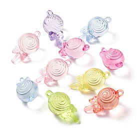 Transparent Acrylic Pendants, Lollipop