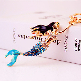 Adorable Mermaid Car Keychain for Women's Bags and Accessories