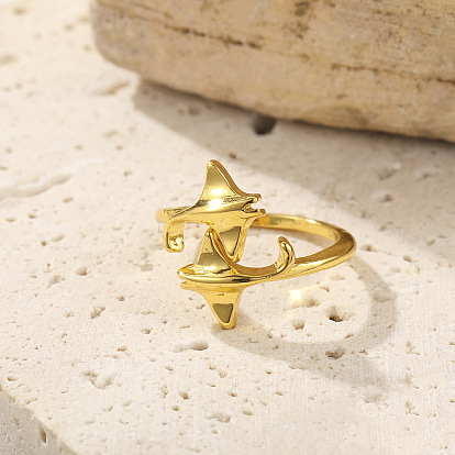 Кольца-манжеты из сплава в стиле богемы Manta Ray для женщин