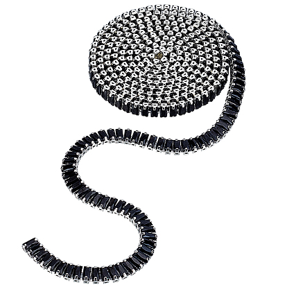 Латунные цепочки с микропаве из черного кубического циркония, несварные