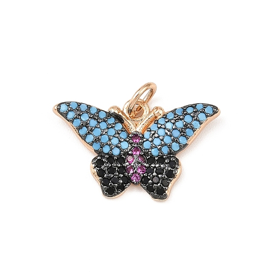 Латунные микро проложить кубического циркония подвески, бабочки прелести, стойки покрытие, долговечный, без кадмия и без свинца, с целью перехода в кольце